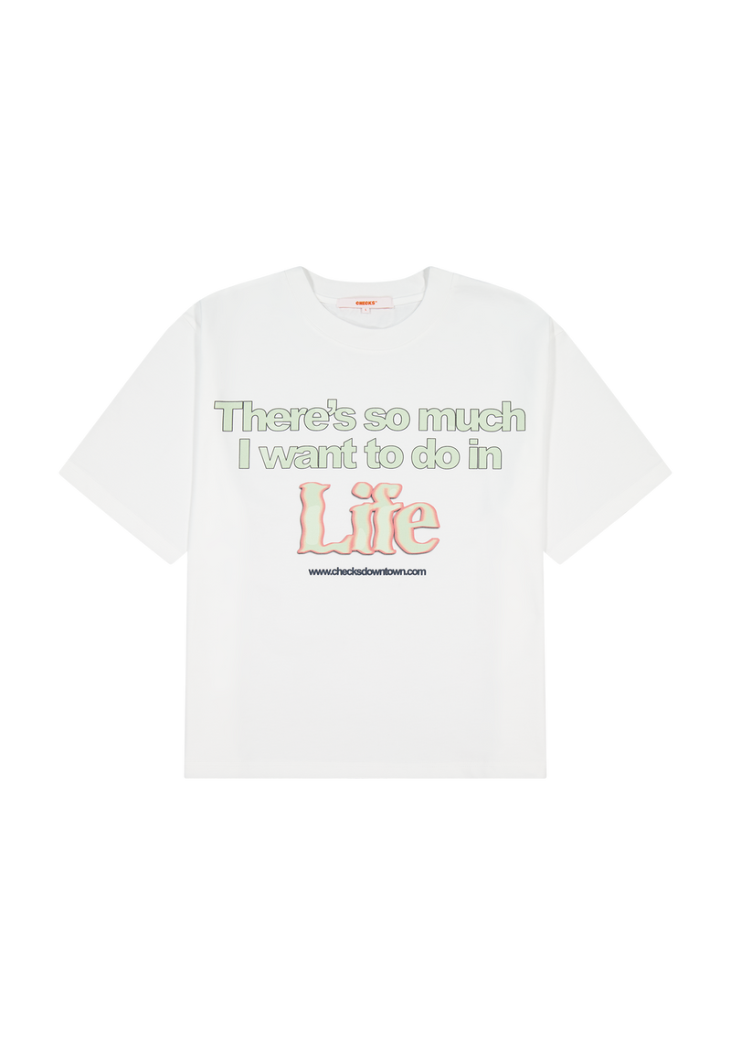 Life Tee White | CHECKS DOWNTOWN