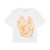 Peachy Tee White | CHECKS DOWNTOWN