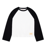 Crew Raglan Jersey White/Black | CHECKS DOWNTOWN