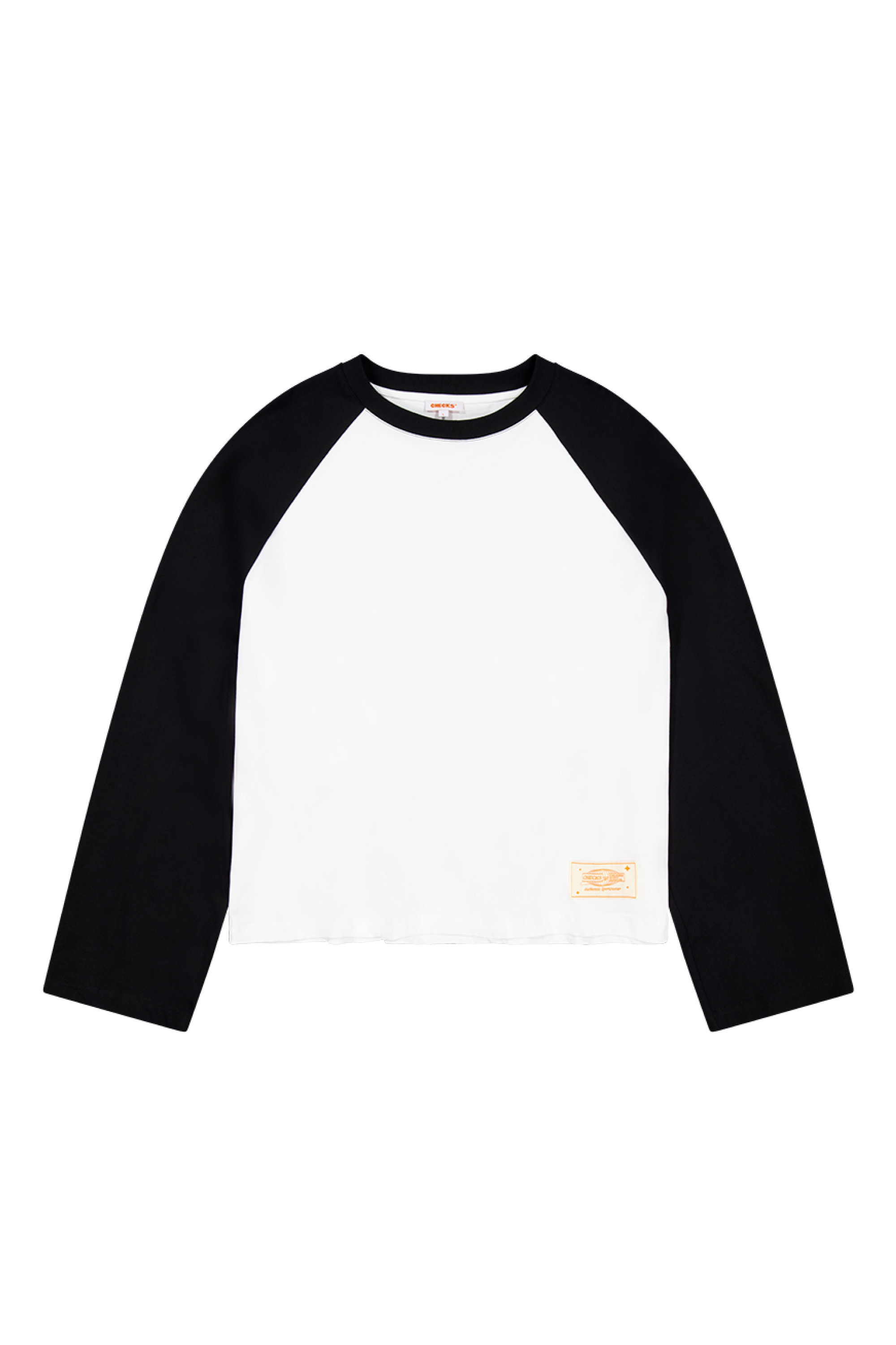 Crew Raglan Jersey White/Black | CHECKS DOWNTOWN
