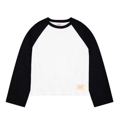 Crew Raglan Jersey White/Black | CHECKS DOWNTOWN