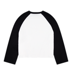 Crew Raglan Jersey White/Black | CHECKS DOWNTOWN