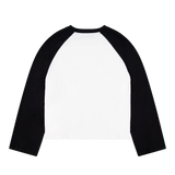 Crew Raglan Jersey White/Black | CHECKS DOWNTOWN