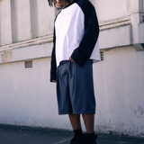Crew Raglan Jersey White/Black | CHECKS DOWNTOWN