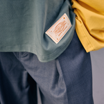 Crew Raglan Jersey Charcoal/Mustard | CHECKS DOWNTOWN