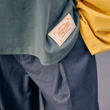 Crew Raglan Jersey Charcoal/Mustard | CHECKS DOWNTOWN