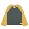 Crew Raglan Jersey Charcoal/Mustard | CHECKS DOWNTOWN