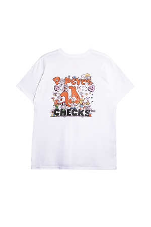 Poppy Tee White | CHECKS DOWNTOWN