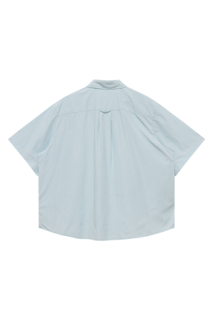 Generous Shirt SS Blue/Green Stripe | CHECKS DOWNTOWN