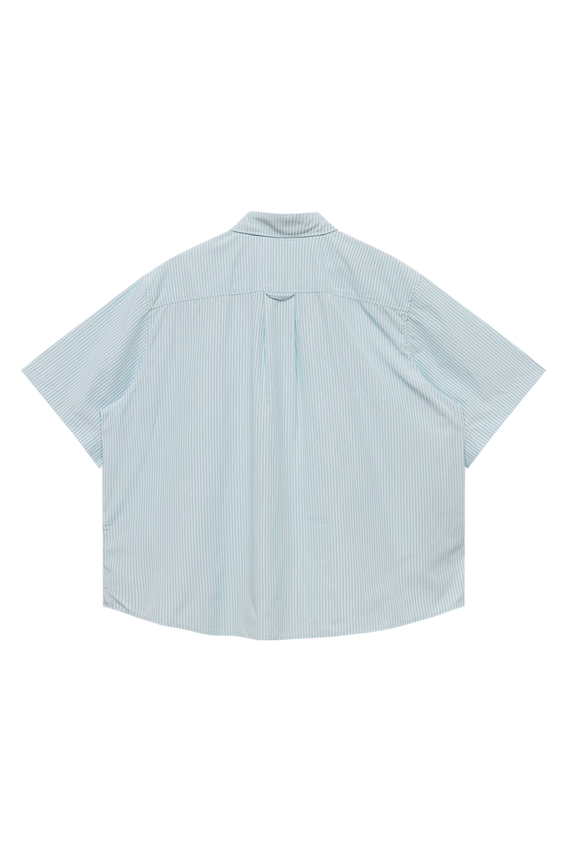 Generous Shirt SS Blue/Green Stripe | CHECKS DOWNTOWN