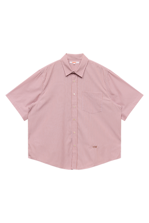 Generous Shirt SS Rust/Pink Stripe | CHECKS DOWNTOWN