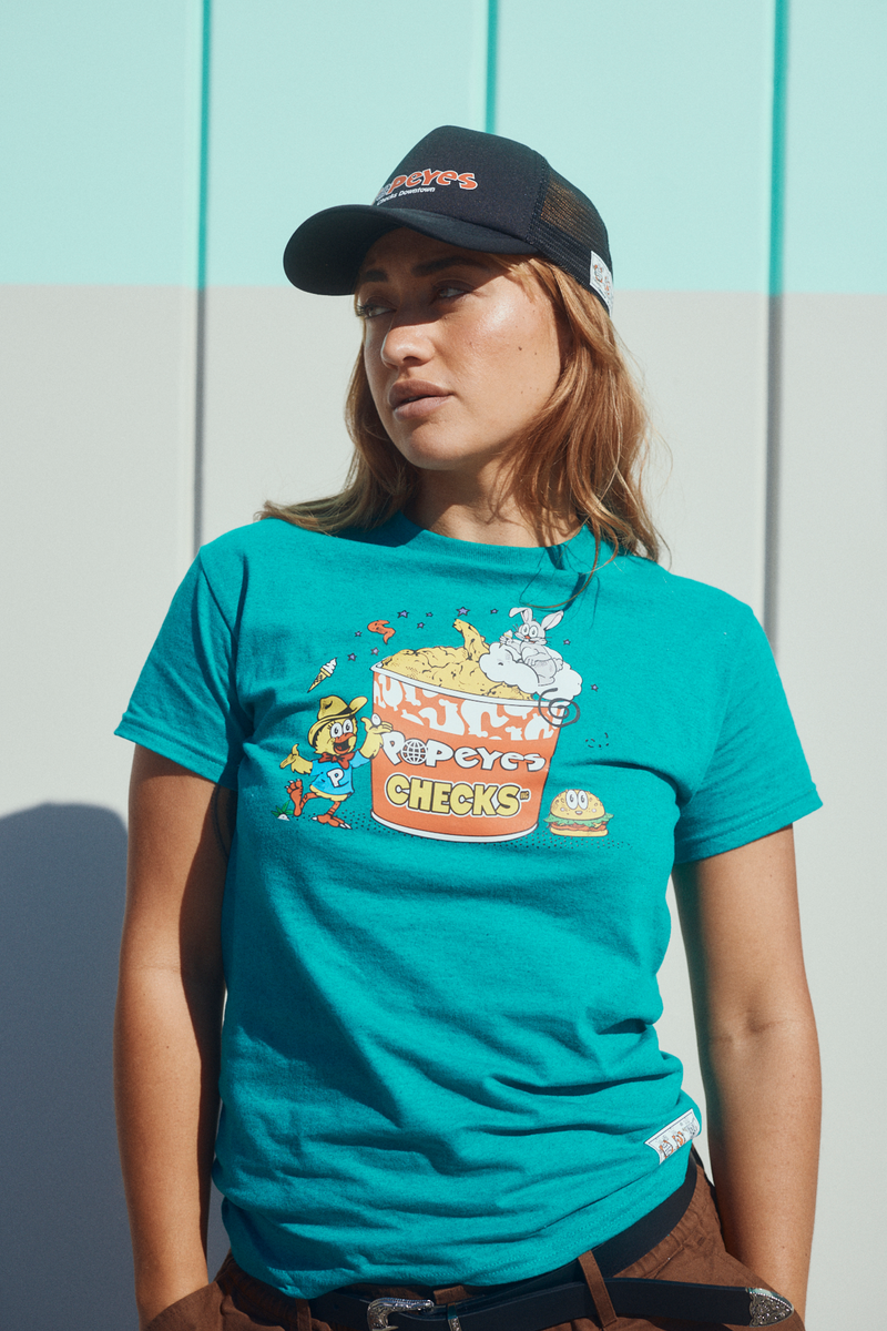 Bucket Tee Teal | CHECKS DOWNTOWN