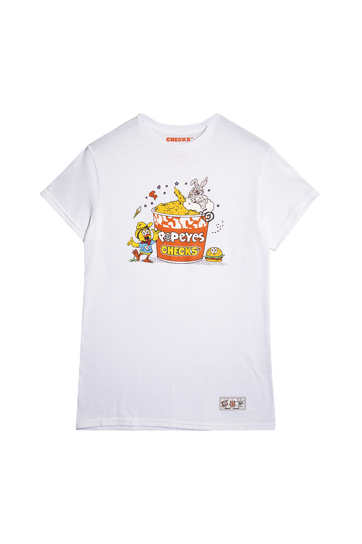 Bucket Tee White | CHECKS DOWNTOWN