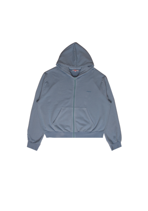Overdyed Zip Hoodie Sky Blue | CHECKS DOWNTOWN