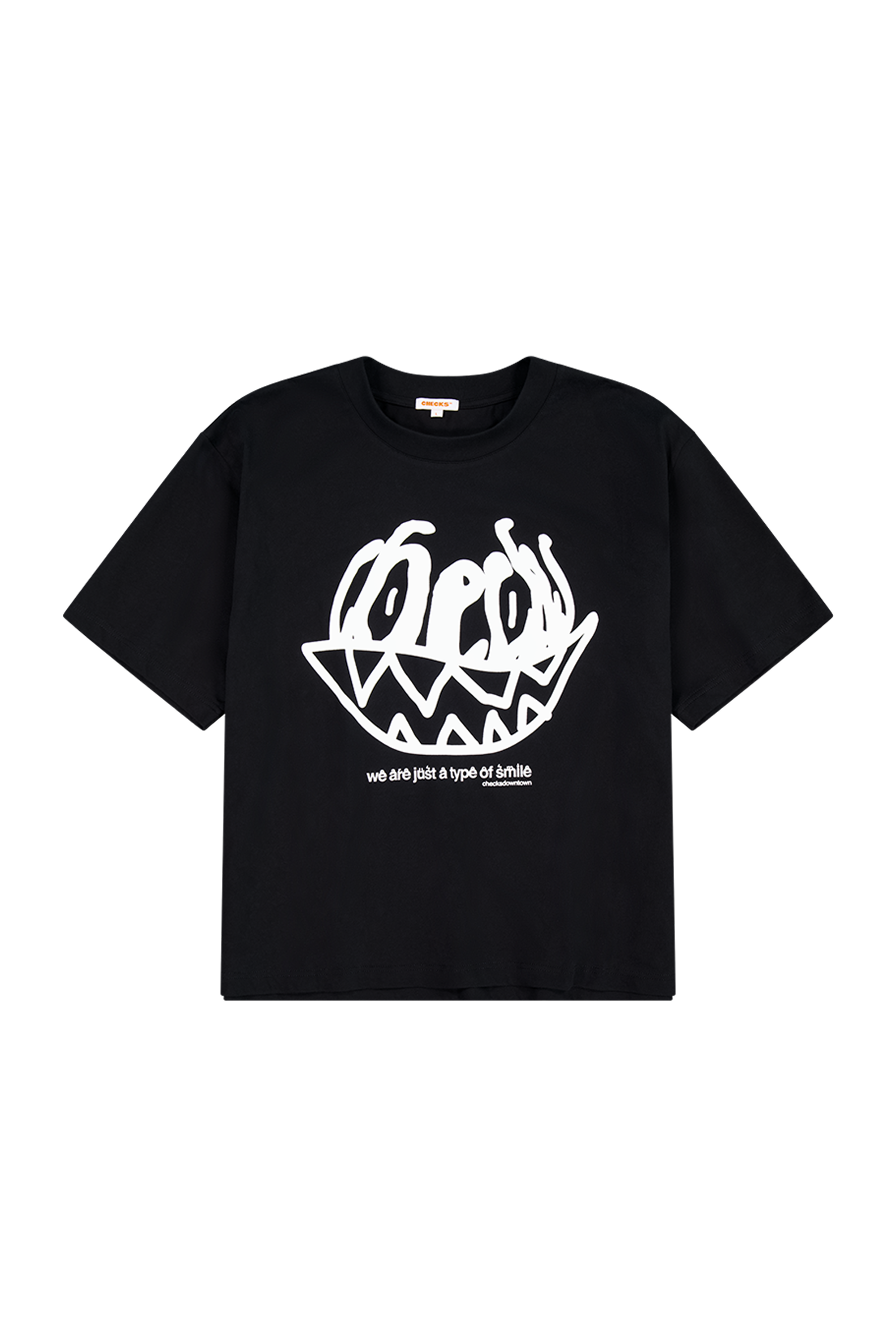 Smile T-shirt Black | CHECKS DOWNTOWN