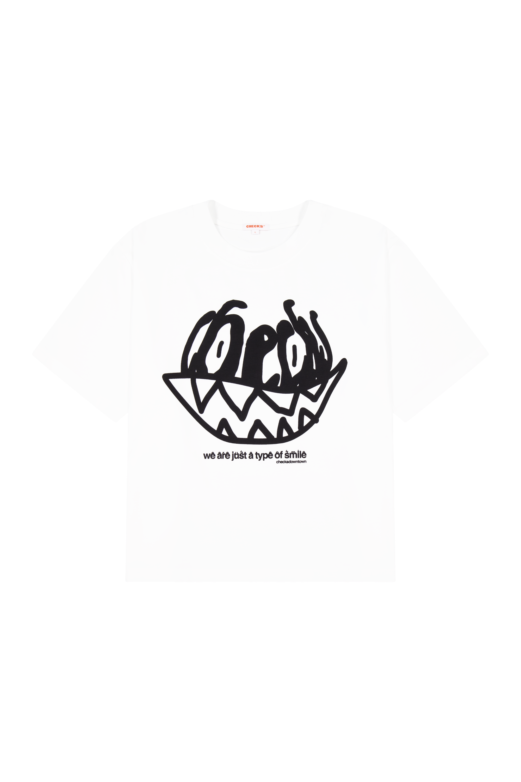 Smile T-shirt White | CHECKS DOWNTOWN