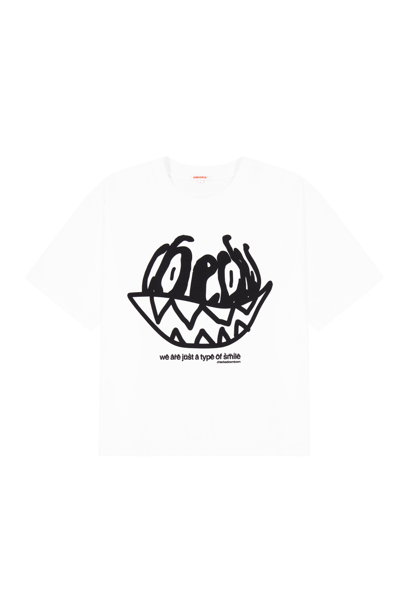 Smile T-shirt White | CHECKS DOWNTOWN
