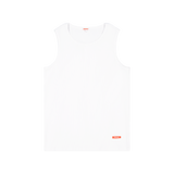 Ribbed Tank White | CHECKS DOWNTOWN