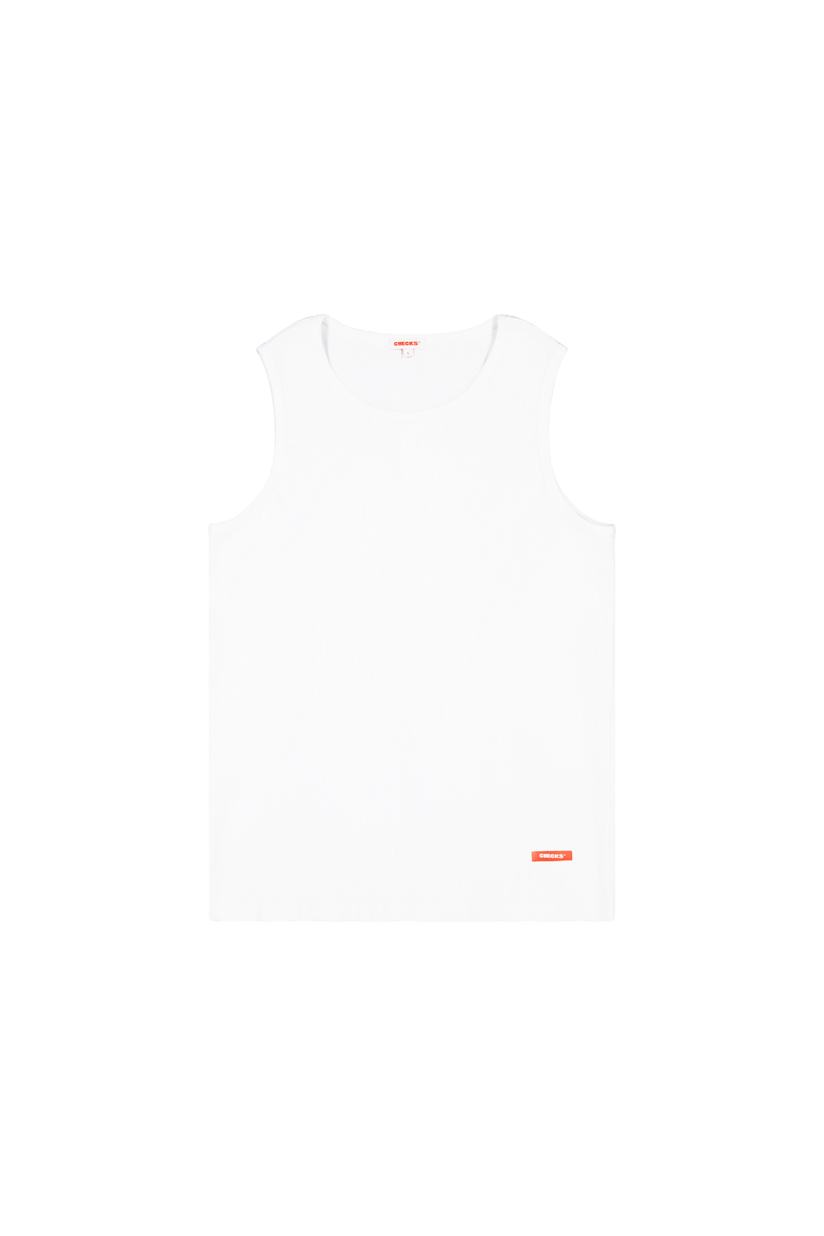 Ribbed Tank White | CHECKS DOWNTOWN