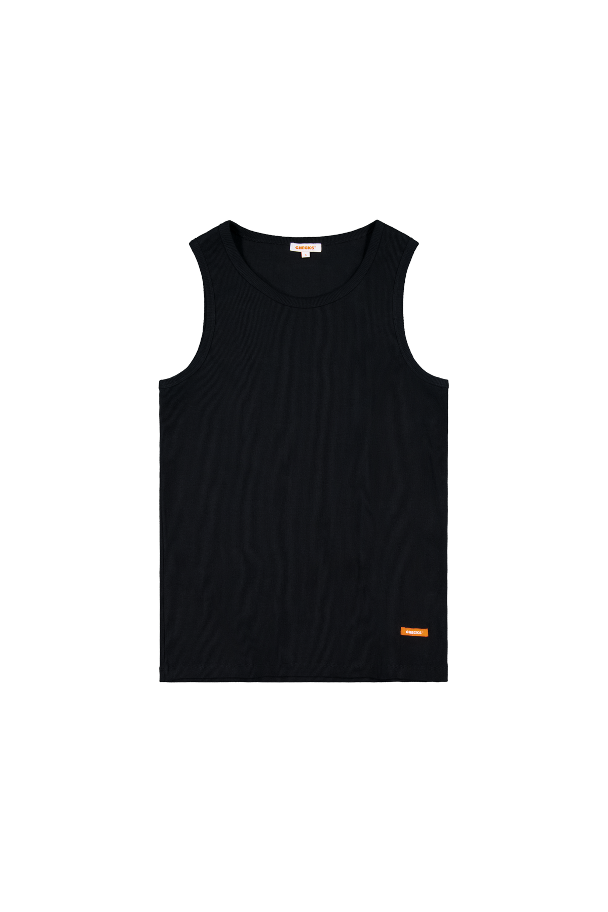 Ribbed Tank Black | CHECKS DOWNTOWN