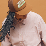 Downtown Trucker Cap Brown | CHECKS DOWNTOWN