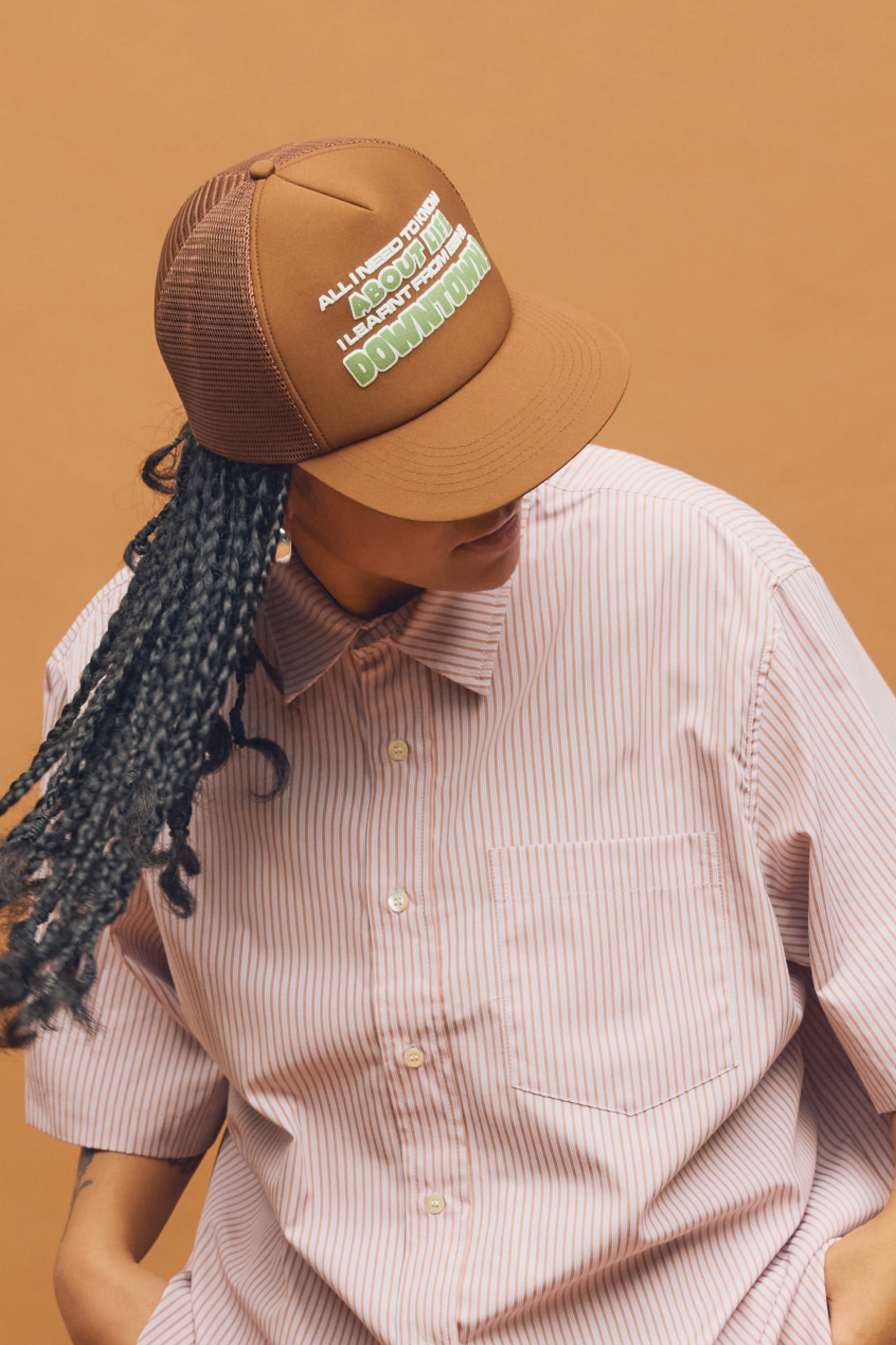 Downtown Trucker Cap Brown | CHECKS DOWNTOWN