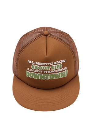 Downtown Trucker Cap Brown | CHECKS DOWNTOWN