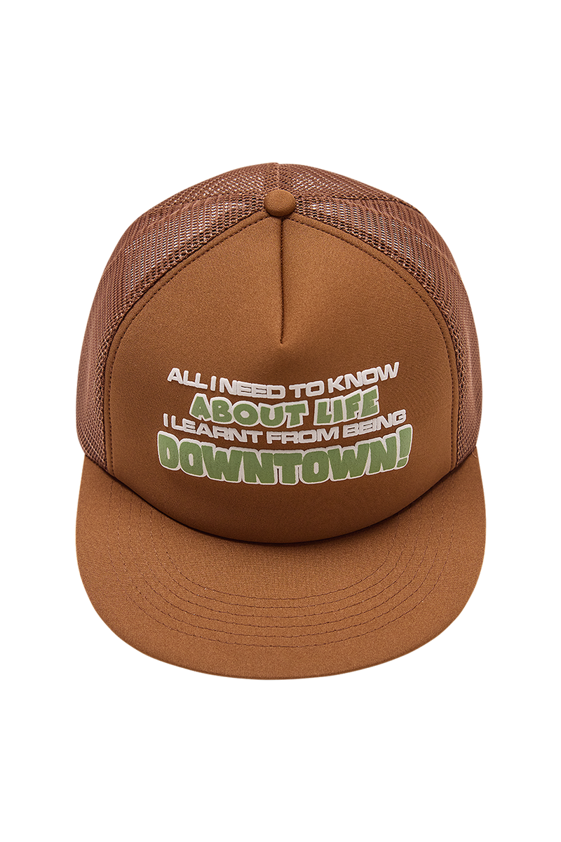 Downtown Trucker Cap Brown | CHECKS DOWNTOWN