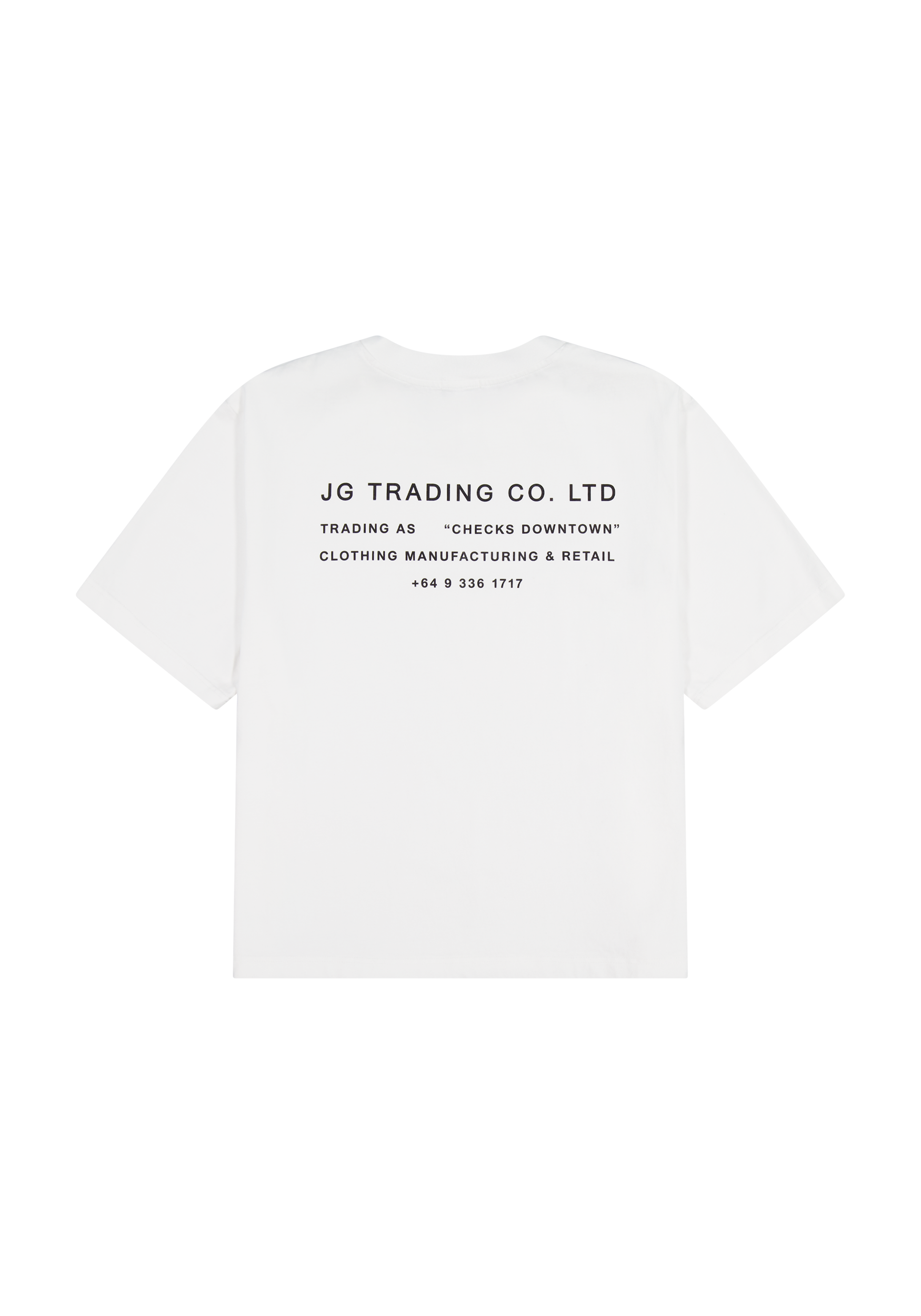 JG Trading Tee White | CHECKS DOWNTOWN