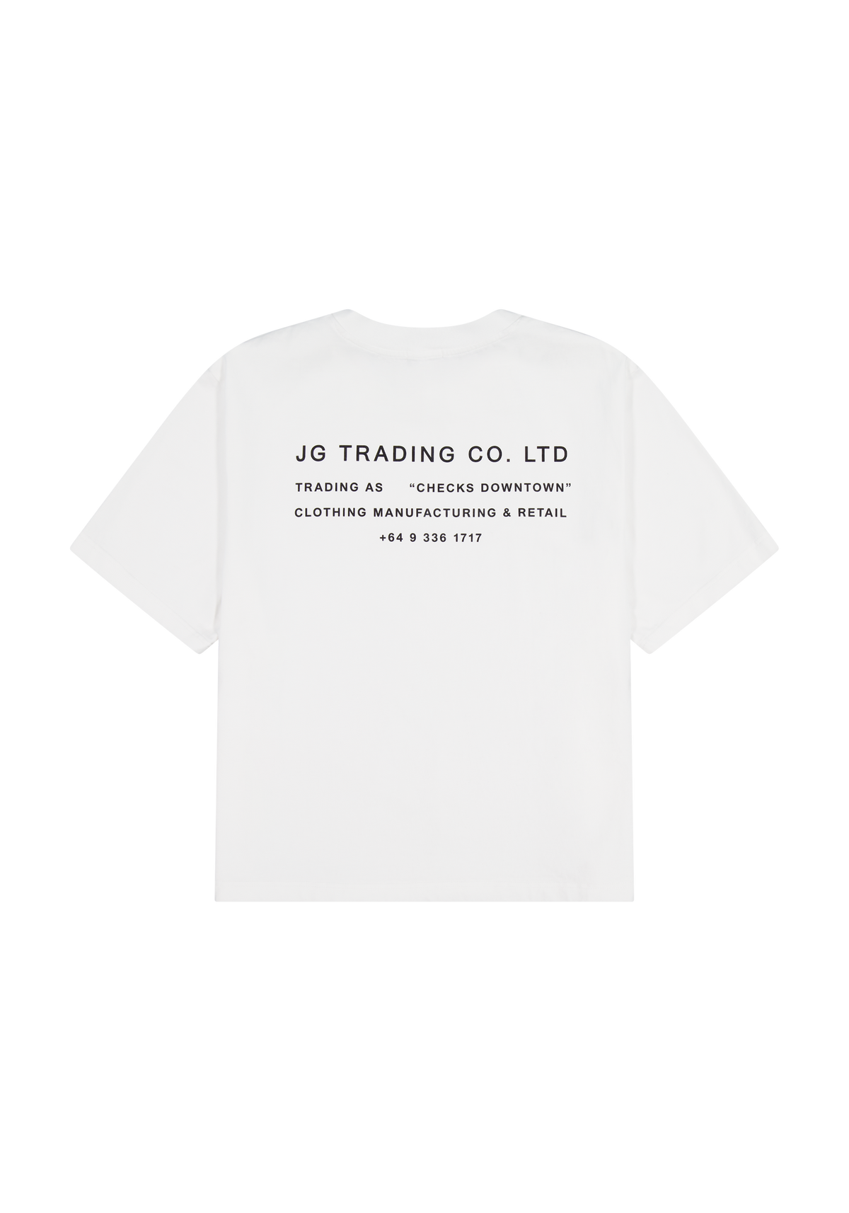 JG Trading Tee White | CHECKS DOWNTOWN