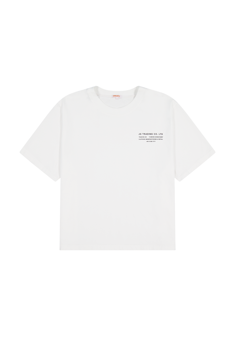 JG Trading Tee White | CHECKS DOWNTOWN