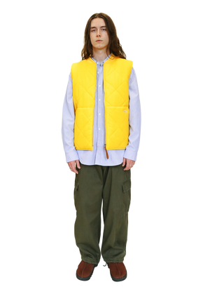 Quilted Down Vest Yellow | CHECKS DOWNTOWN