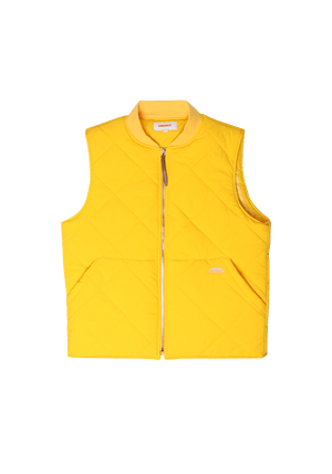Quilted Down Vest Yellow | CHECKS DOWNTOWN