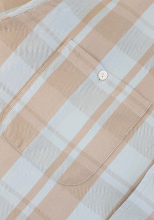 Plaid Flannel Shirt Mint/Beige | CHECKS DOWNTOWN