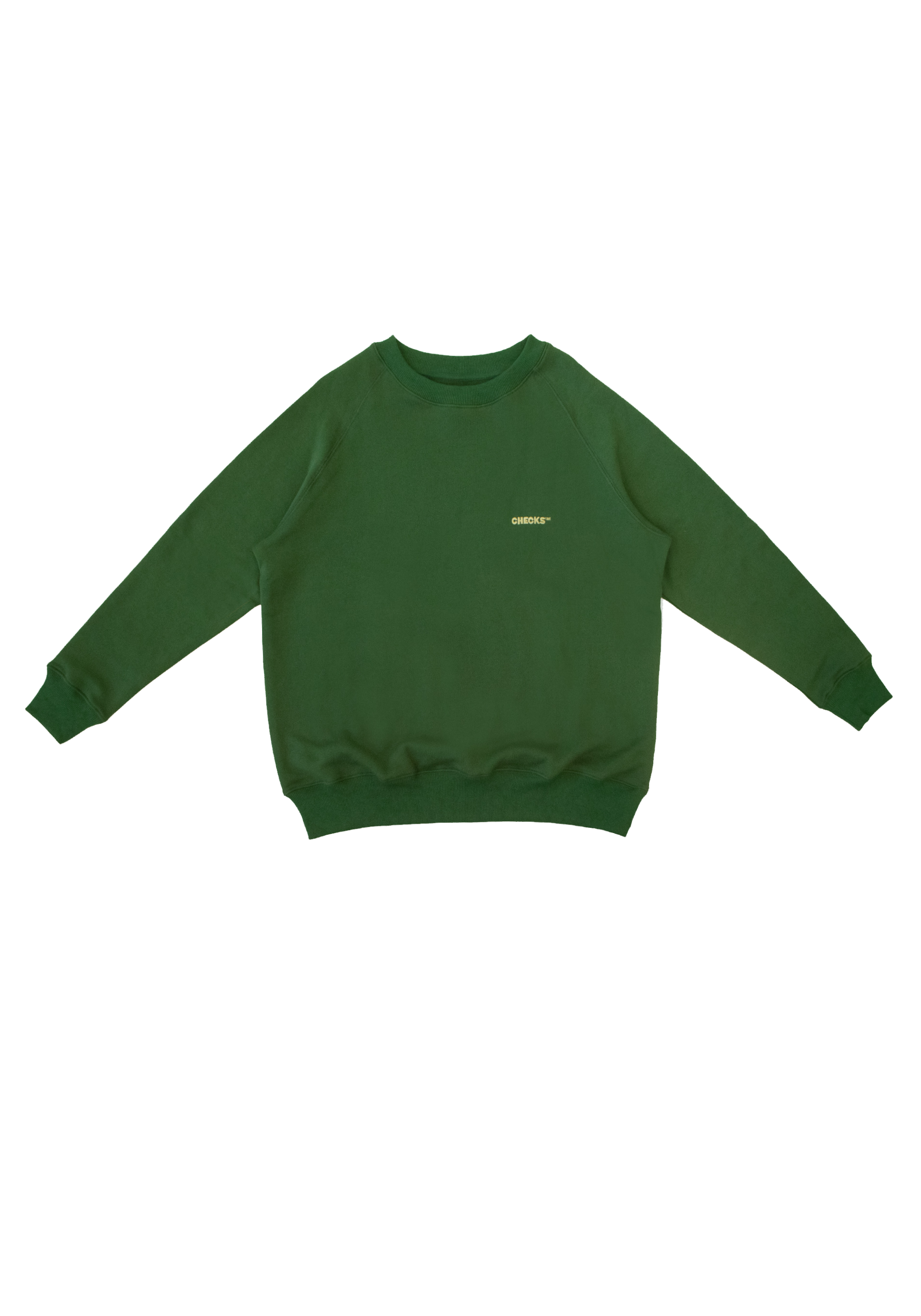 Classic Crewneck Bottle Green | CHECKS DOWNTOWN – Checks Downtown