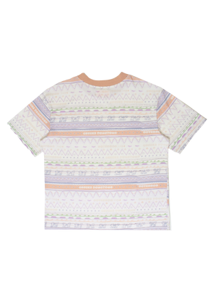 Wave Stripe T-shirt Cream | CHECKS DOWNTOWN
