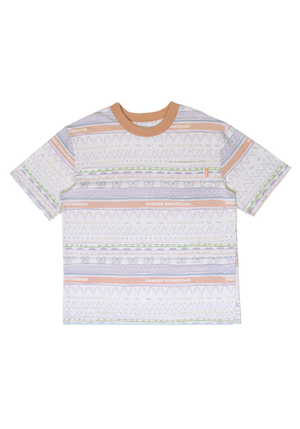 Wave Stripe T-shirt Cream | CHECKS DOWNTOWN