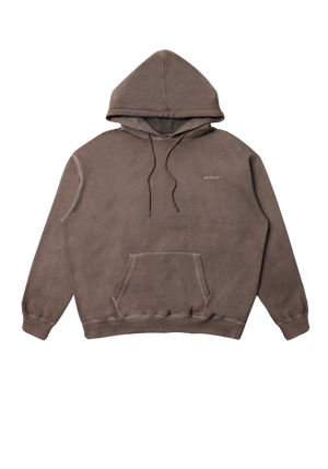 Pigment Dyed Hoodie Chocolate