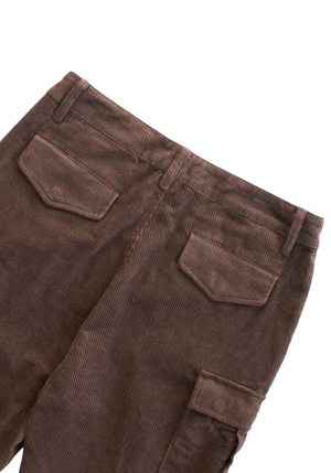 Corduroy Cargo Pants Chocolate | CHECKS DOWNTOWN